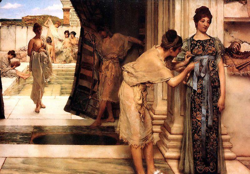 Sir Lawrence Alma-Tadema,OM.RA,RWS Frigidarium oil painting image